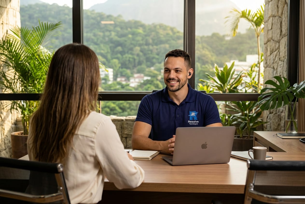 Técnico da Suporte de TI - Resolve Tecnologias atendendo empresa na Gávea