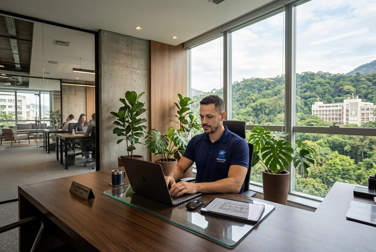 Técnico da Suporte de TI - Resolve Tecnologias realizando suporte de TI na Gávea
