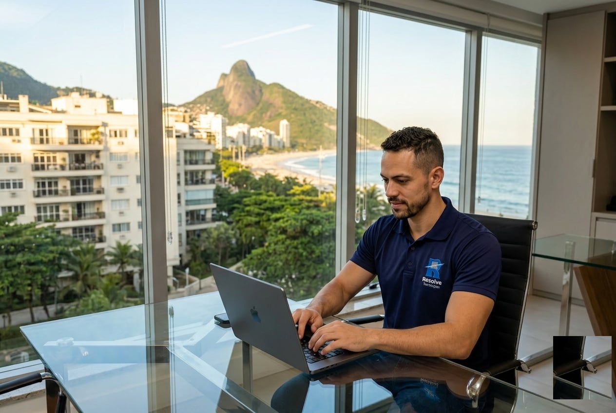 Técnico da Suporte de TI - Resolve Tecnologias realizando suporte de TI no Leblon