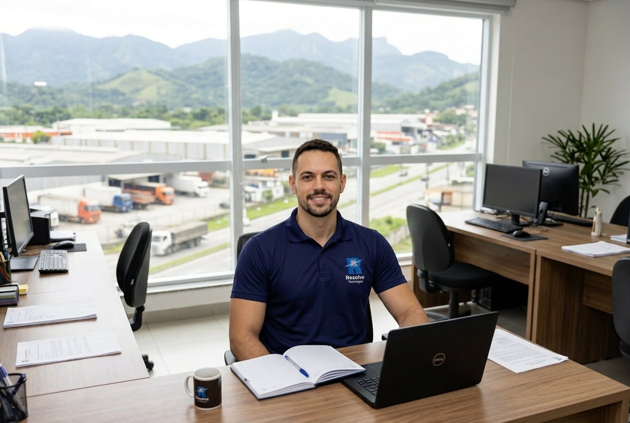 Técnico da Suporte de TI - Resolve Tecnologias realizando suporte de TI em Magé
