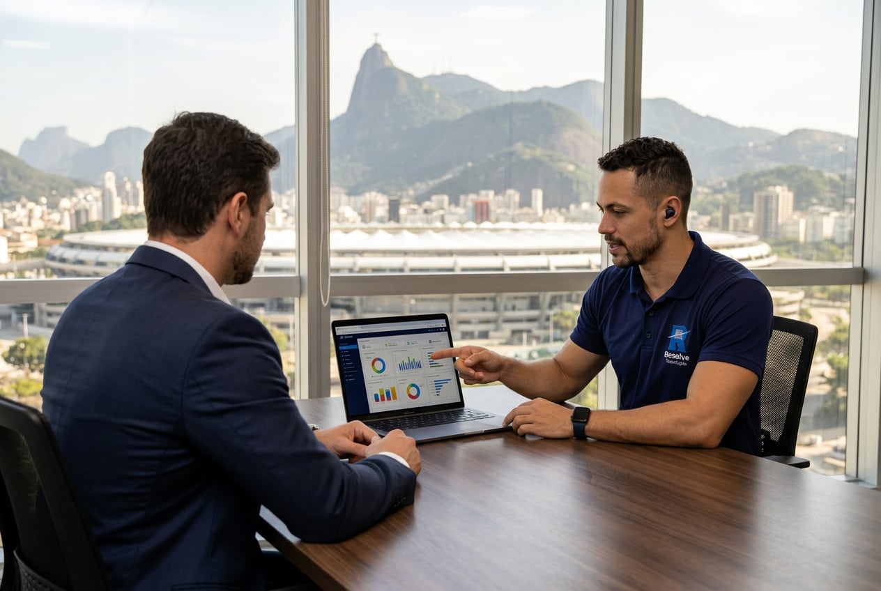 Técnico da Suporte de TI - Resolve Tecnologias atendendo empresa no Maracanã