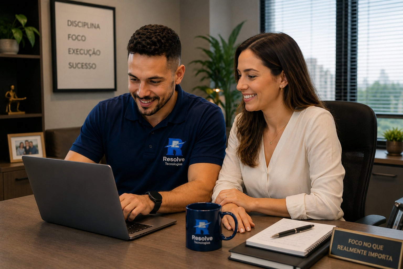 Suporte de TI para empresas no Rio de Janeiro com técnico da Resolve Tecnologias atendendo cliente